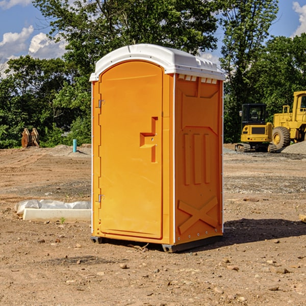 how often are the porta potties cleaned and serviced during a rental period in Maple Bluff